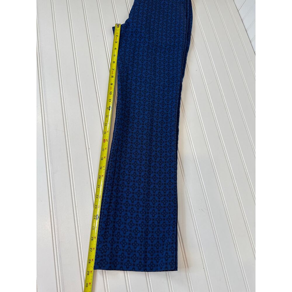 Sandro Blue & Black High Waisted Straight Leg Pants Designer Size 0 / XS - Picture 5 of 7
